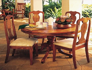 Treated Wooden Table & Chairs