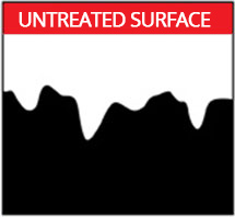 uncoated surface
