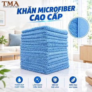 Khăn lau nội thất ô tô cao cấp kích thước 38x40cm